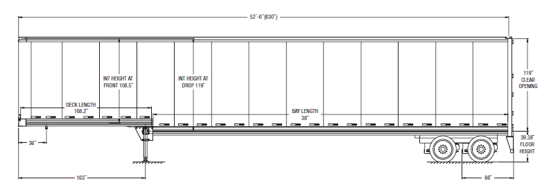 Grand Rapids Transport drop deck diagram