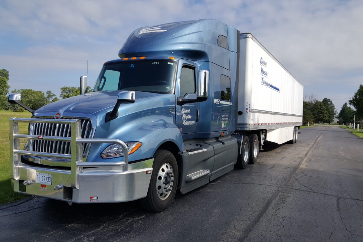 blue truck of